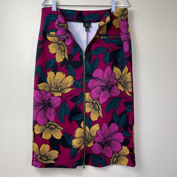Worthington Floral Pencil Skirt w/ Front Zipper - Picture 3 of 9